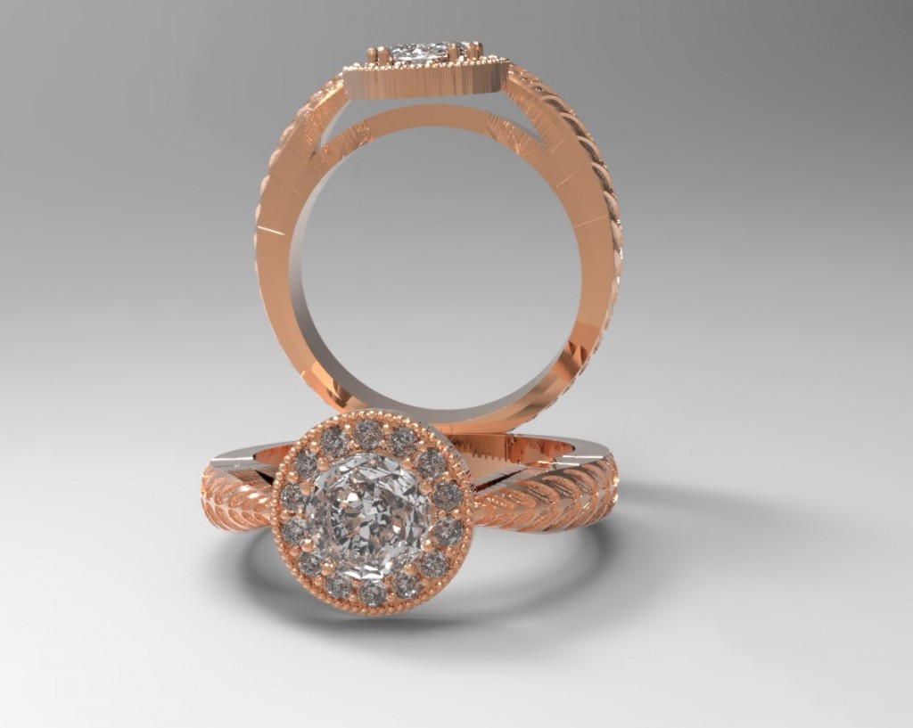 custom diamond engagement ring rose gold custom design engagement